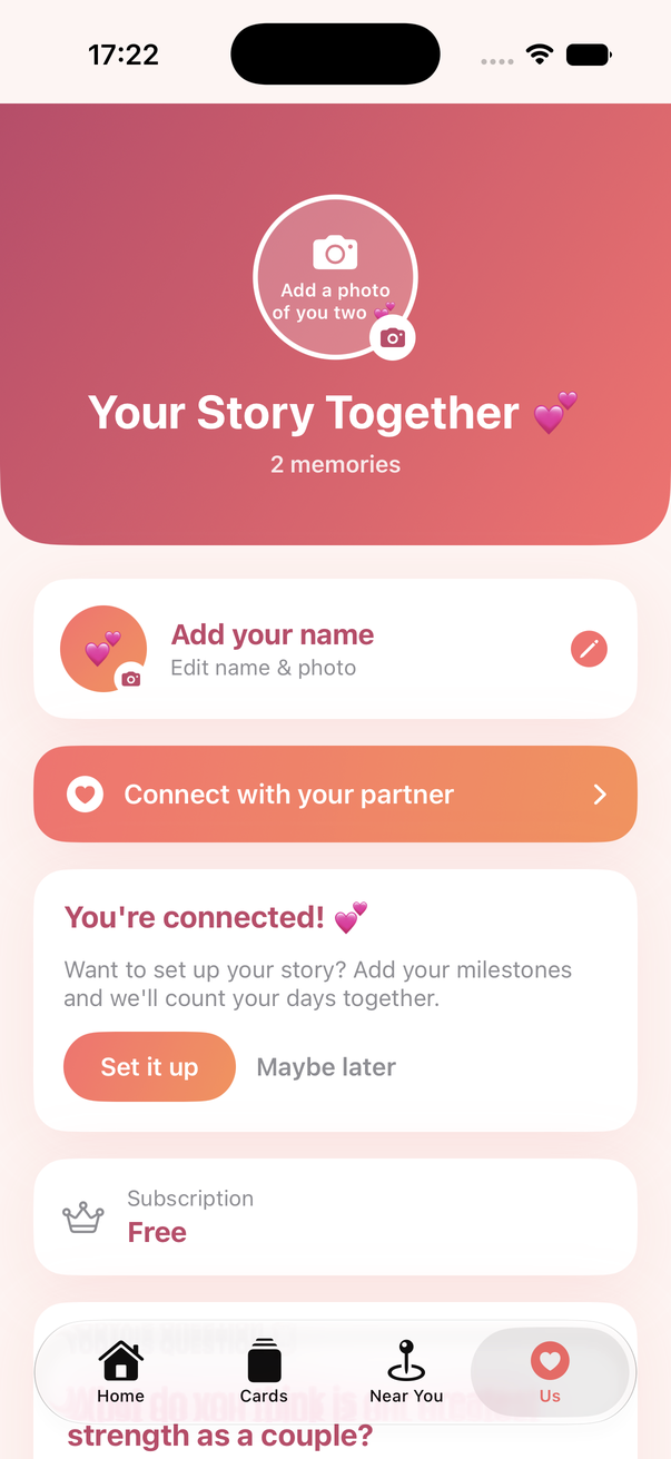 Your shared story and memories